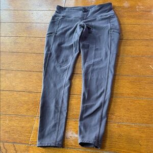 Athleta Brown Zippered Pocket Leggings